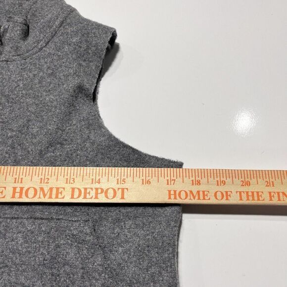 J Crew Vest Wool Blend Full Zip S Gray Sleeveless Sweater Fleece Knit Mock Neck - Picture 4 of 5